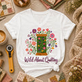 Wild About Quilting Thread Spool Women's V-Neck