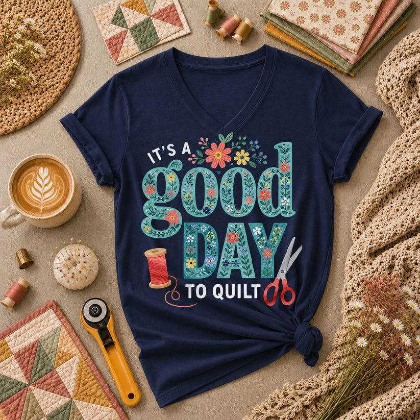 It's A Good Day To Quilt - Navy