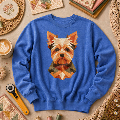 Geometric Yorkshire Terrier Patchwork - Heather True Royal