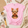 Geometric Yorkshire Terrier Patchwork T-Shirt