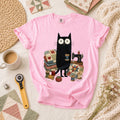 Curious Black Cat Sewing Setup T-Shirt