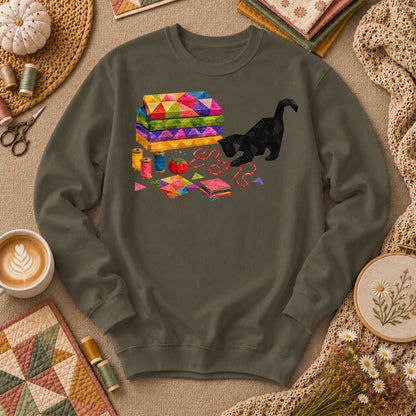 Black Cat Rainbow Fabric Stack - Military Green
