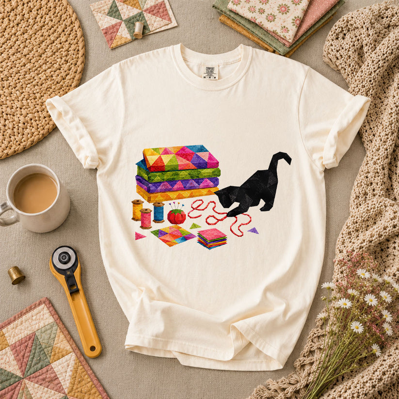 Black Cat Rainbow Fabric Stack - Ivory