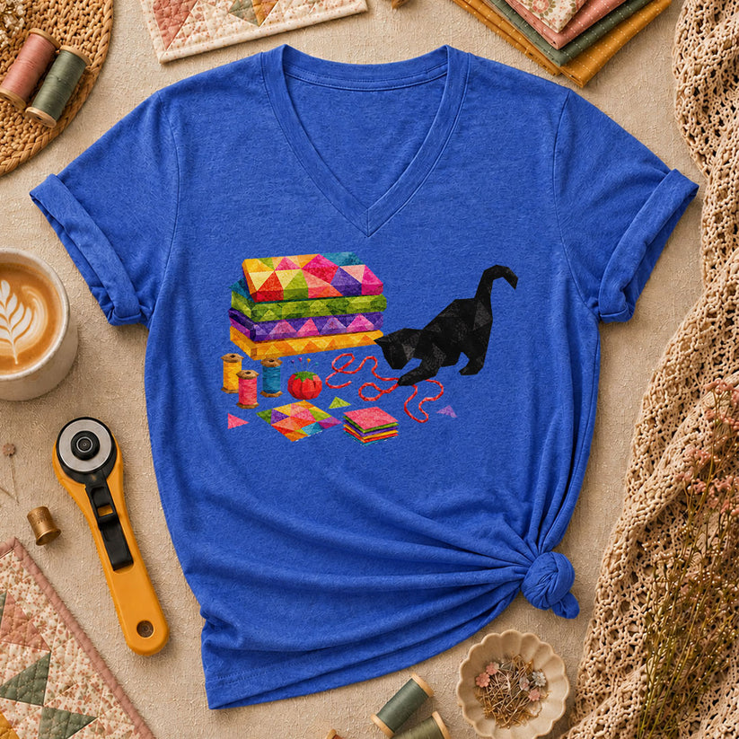 Black Cat Rainbow Fabric Stack - Heather True Royal