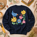 Patchwork Bluebird Wildflowers Ladybug Long Sleeve