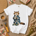 Cozy Cat Robe Morning Coffee T-Shirt