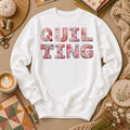 QUILTING Floral Typography Hearts Long Sleeve