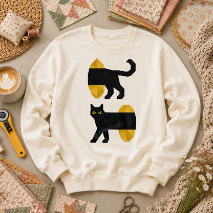 Long Black Cat Split Design - Natural