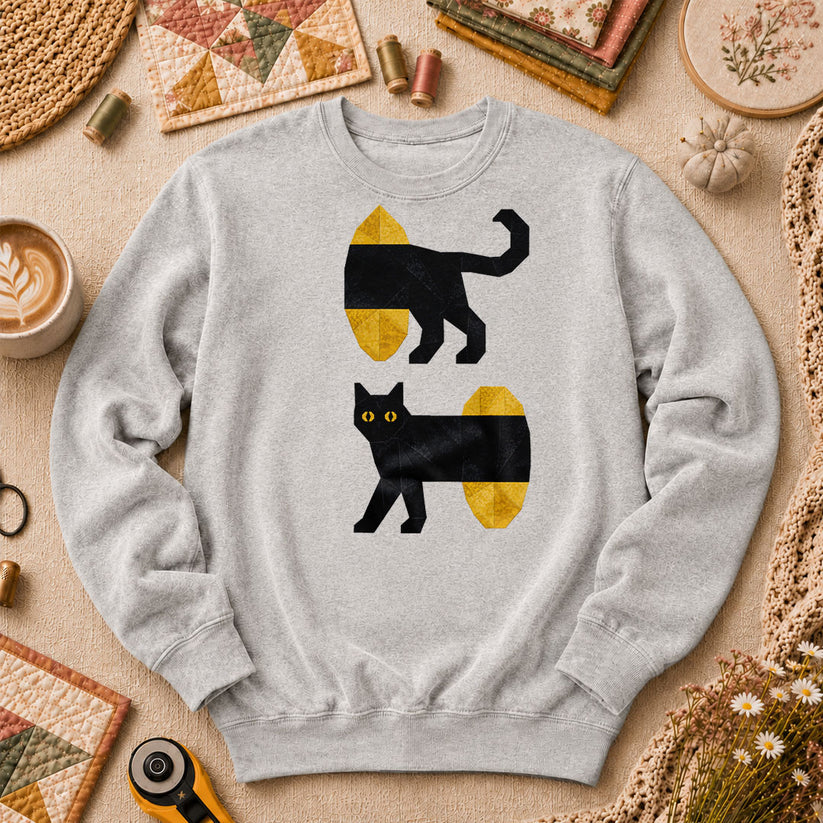 Long Black Cat Split Design - Sport Grey