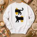 Long Black Cat Split Design Long Sleeve