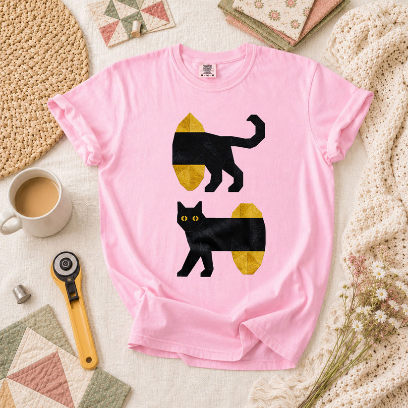 Long Black Cat Split Design - Blossom
