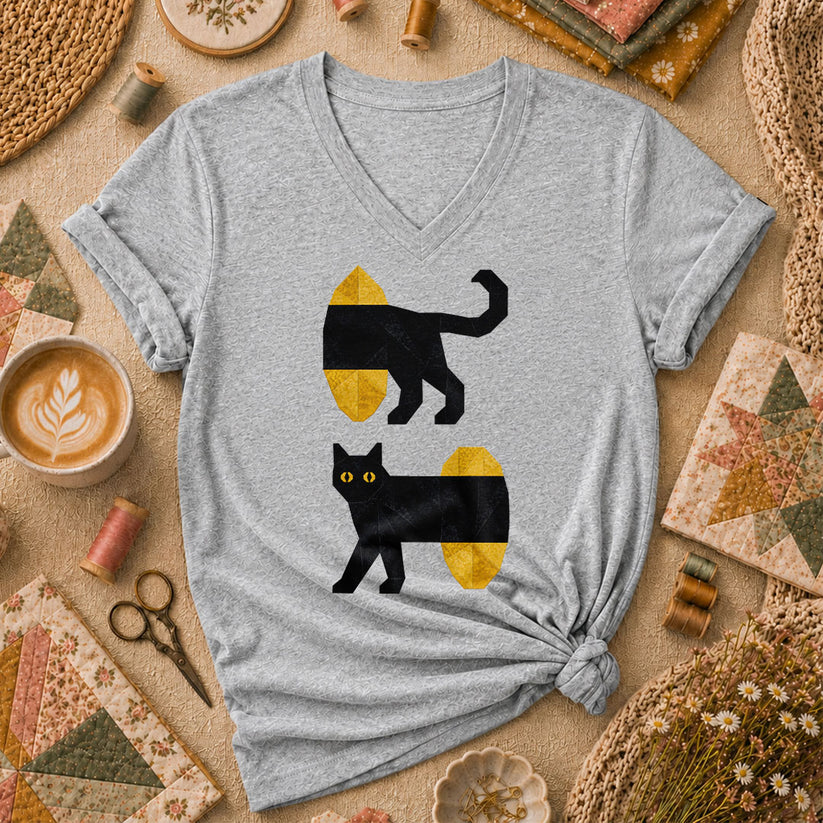 Long Black Cat Split Design - Sport Grey