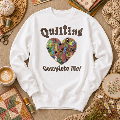 Quilting Complete Me Heart - White
