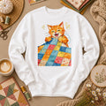Happy Ginger Cat Patchwork Quilt Long Sleeve