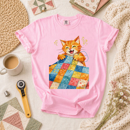 Happy Ginger Cat Patchwork Quilt - Blossom