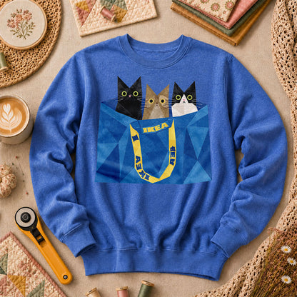 Three Cats IKEA Bag - Heather True Royal