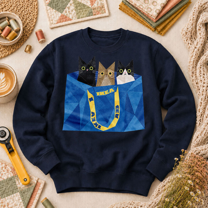 Three Cats IKEA Bag - Navy