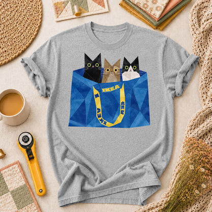 Three Cats IKEA Bag - Athletic Heather