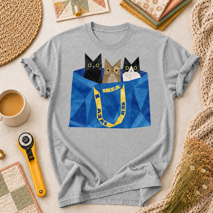 Three Cats IKEA Bag - Athletic Heather