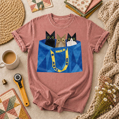 Three Cats IKEA Bag - Heather Mauve