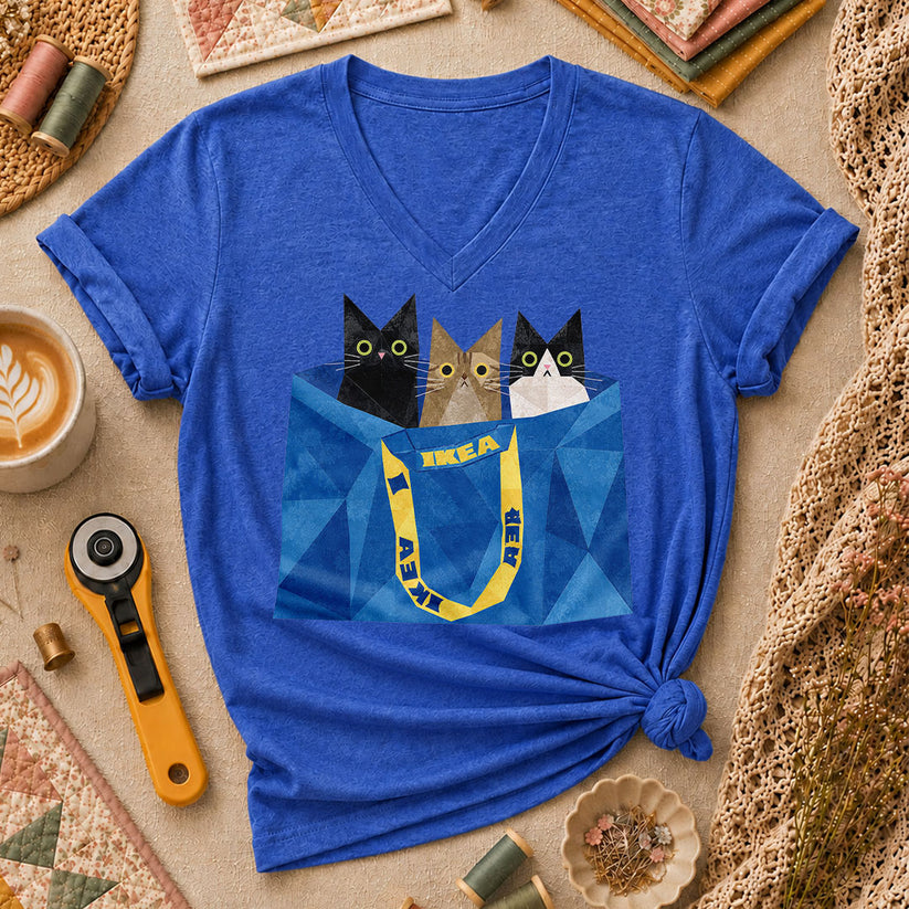 Three Cats IKEA Bag - Heather True Royal
