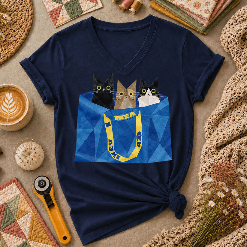 Three Cats IKEA Bag - Navy