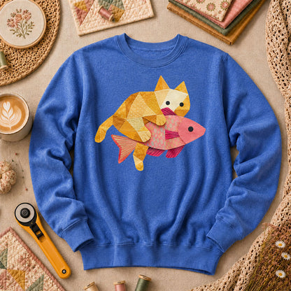 Ginger Cat Catch Fish - Heather True Royal