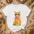 Fashion Cat Sunglasses Women's V-Neck