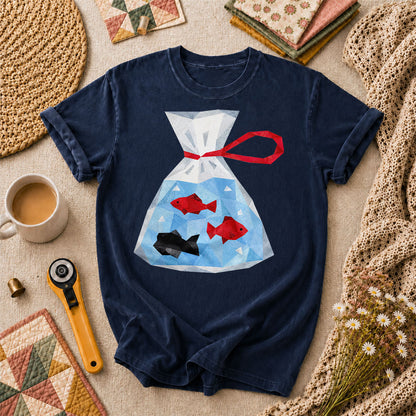 Goldfish In Plastic Bag - Navy