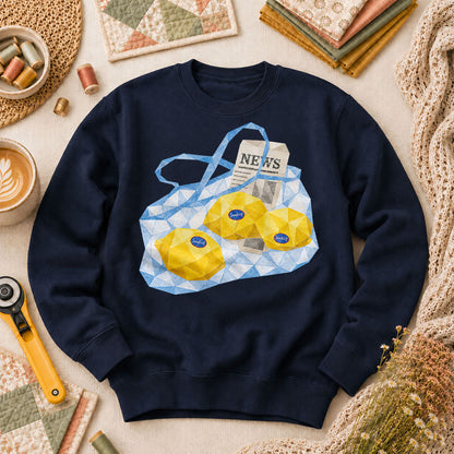 Sunkist Lemons Grocery Bag - Navy