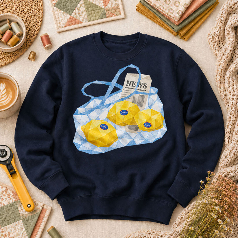 Sunkist Lemons Grocery Bag - Navy