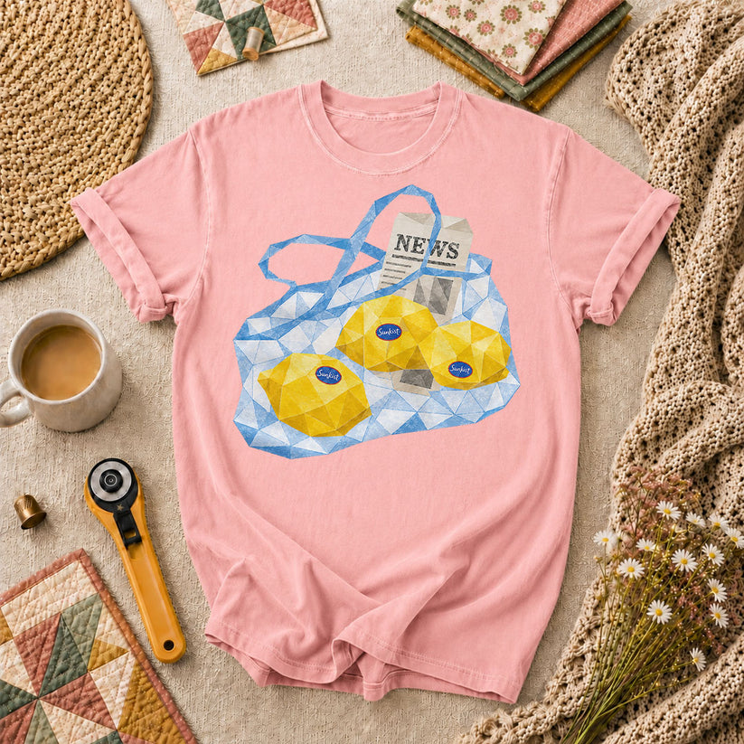 Sunkist Lemons Grocery Bag - Pink