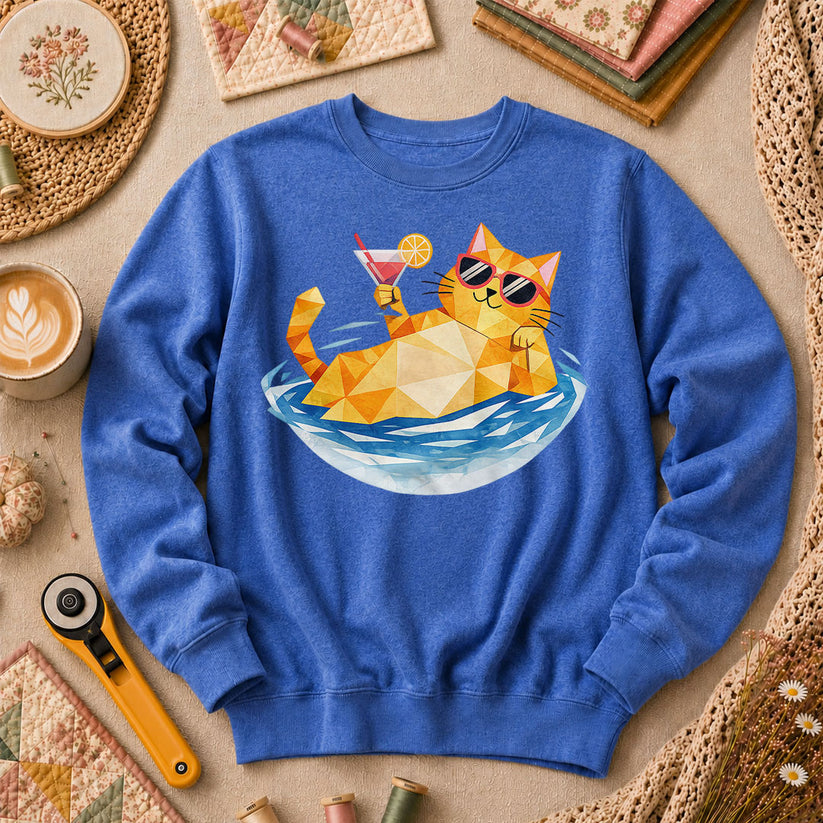 Cool Cat Cocktail Pool Float - Heather True Royal