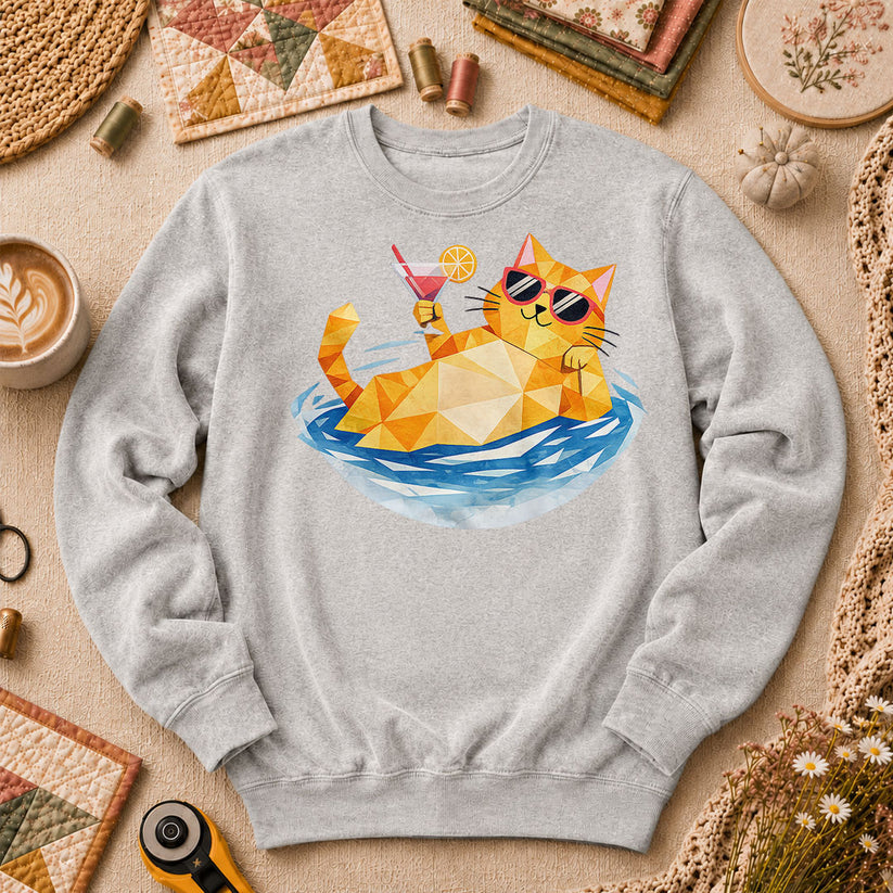 Cool Cat Cocktail Pool Float - Sport Grey