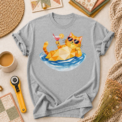 Cool Cat Cocktail Pool Float - Athletic Heather