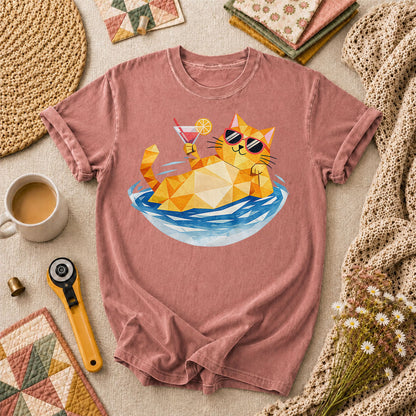 Cool Cat Cocktail Pool Float - Heather Mauve
