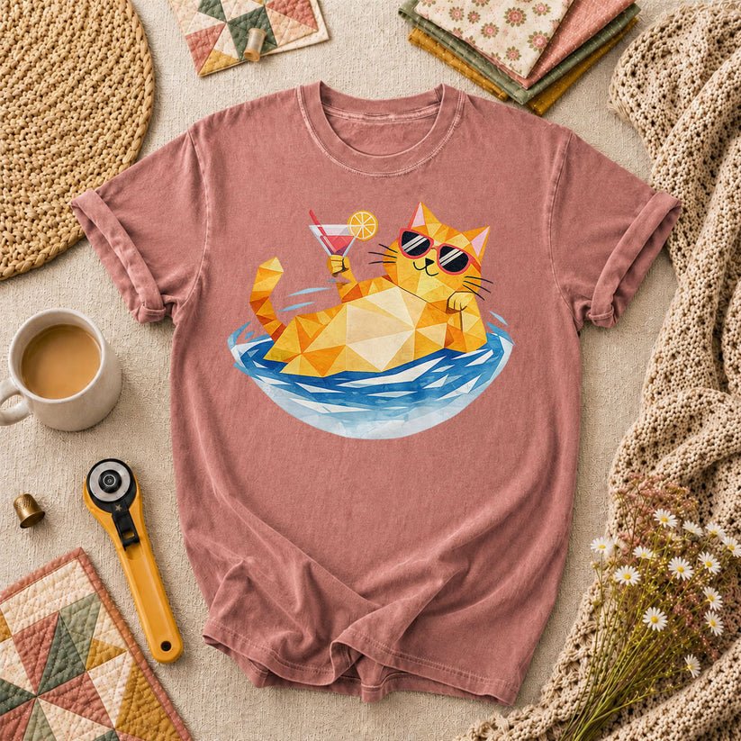 Cool Cat Cocktail Pool Float - Heather Mauve