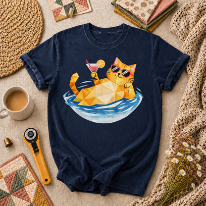 Cool Cat Cocktail Pool Float - Navy