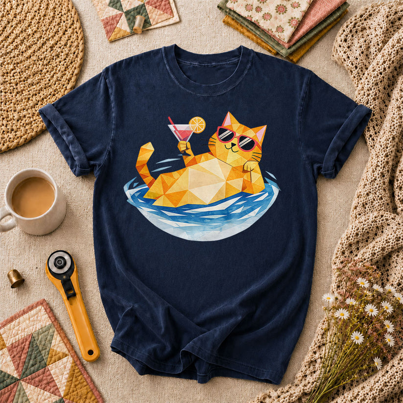 Cool Cat Cocktail Pool Float - Navy