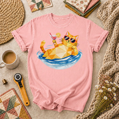 Cool Cat Cocktail Pool Float - Pink