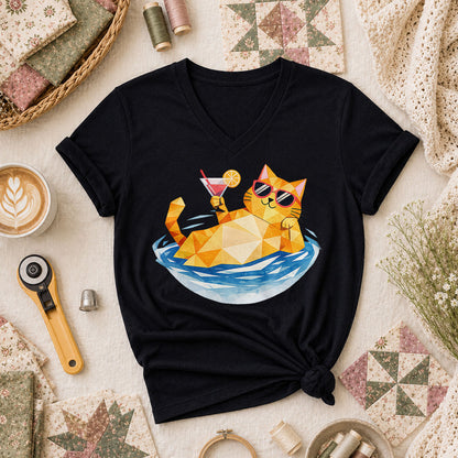 Cool Cat Cocktail Pool Float - Black