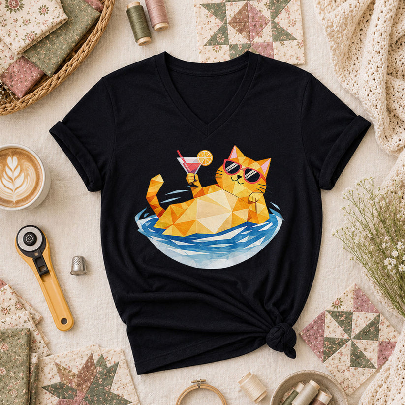 Cool Cat Cocktail Pool Float - Black