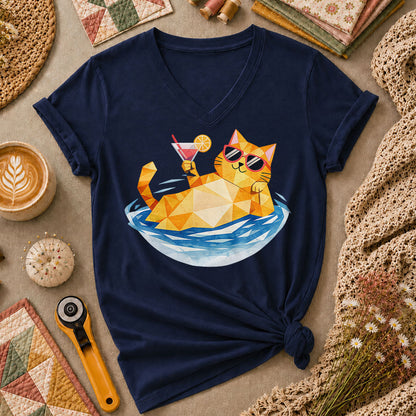 Cool Cat Cocktail Pool Float - Navy