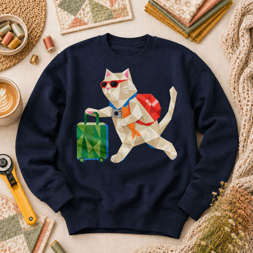 Travel Cat Suitcase Adventure - Navy