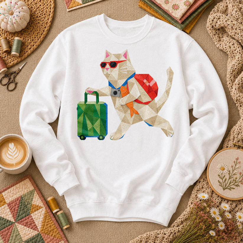 Travel Cat Suitcase Adventure - White