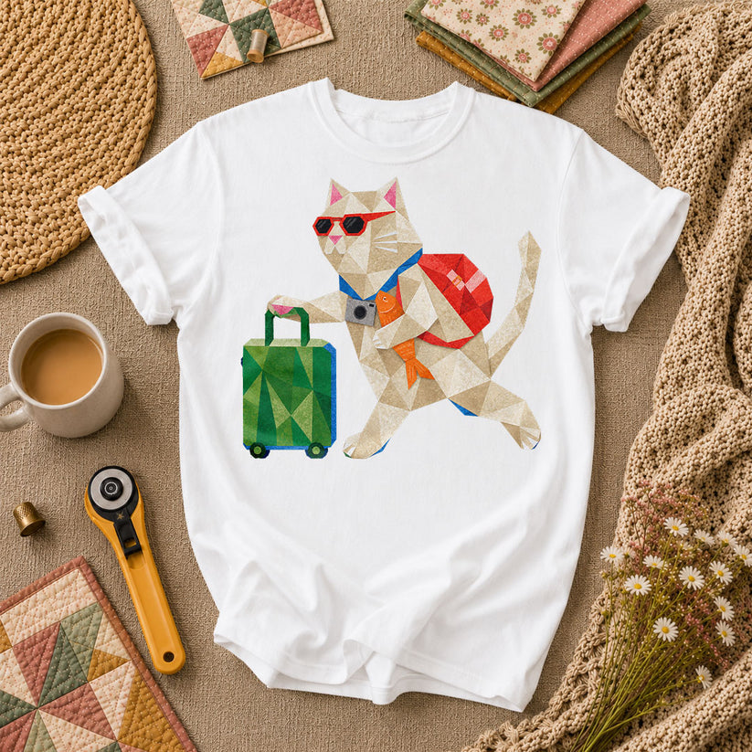 Travel Cat Suitcase Adventure - White