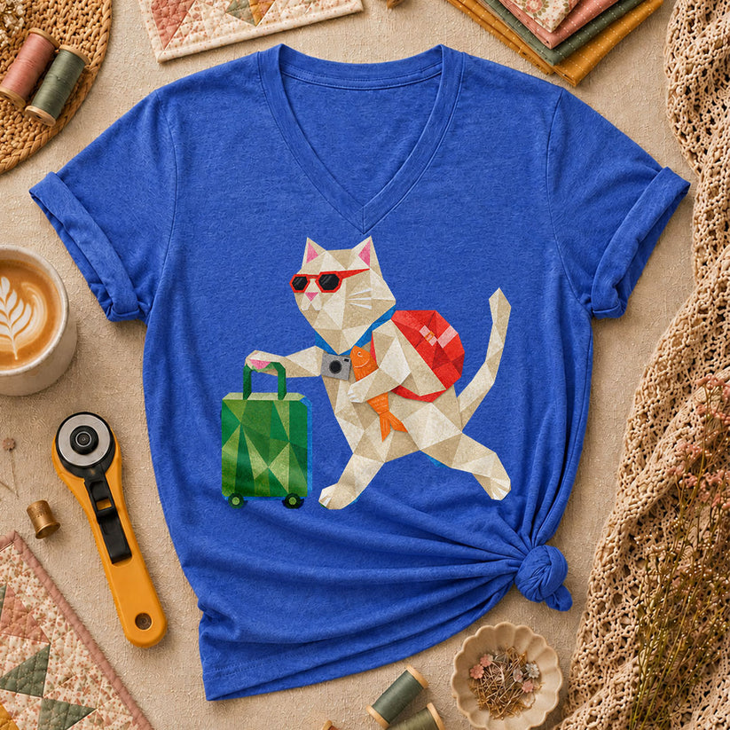 Travel Cat Suitcase Adventure - Heather True Royal