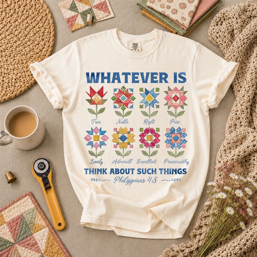 Whatever Is True Bible Verse T-Shirt - Ivory