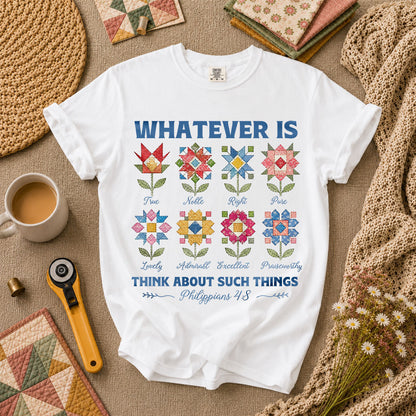 Whatever Is True Bible Verse T-Shirt - White