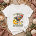 To Boldly Go Where No Quilt Has Gone Before Rocket Women's V-Neck